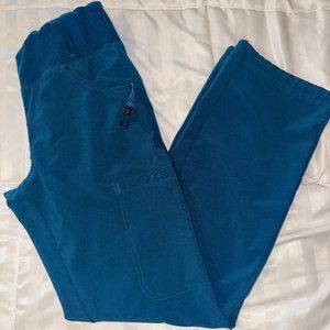 Cherokee iflex Women's STRETCH Cargo Scrub Pants - Petite - CARIBBEAN BLUE
